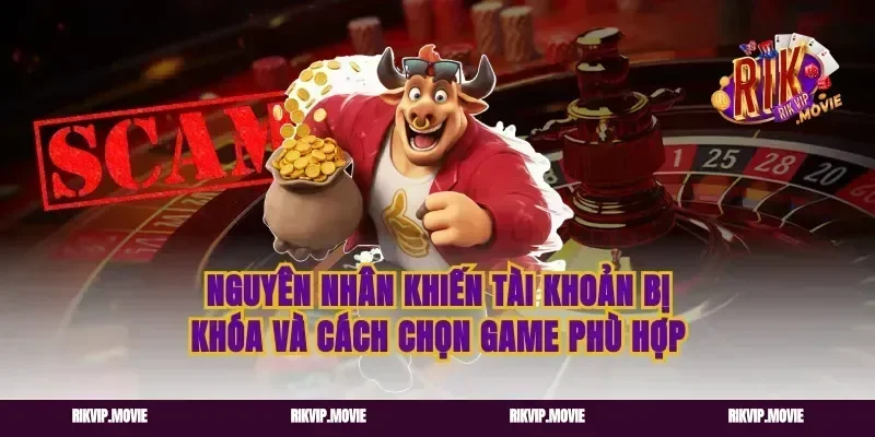 Nguyên nhân khiến tài khoản bị khóa và cách chọn game phù hợp